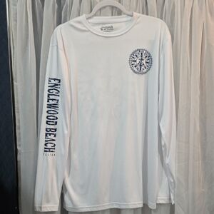 #59 NWOT Mens Outback America White Long Sleeve Pwrformance Tee